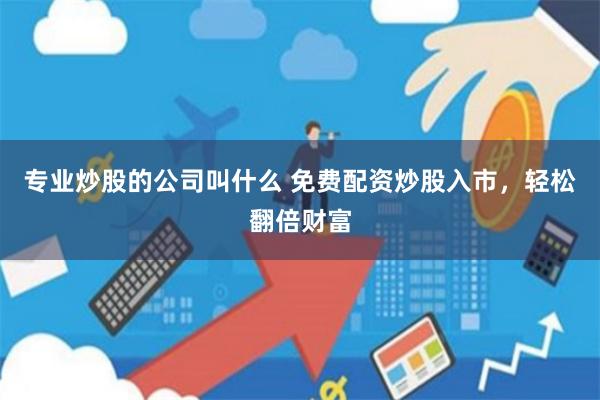专业炒股的公司叫什么 免费配资炒股入市，轻松翻倍财富