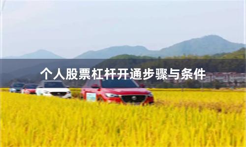 个人股票杠杆开通步骤与条件